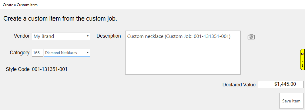 Creating Custom Job Items